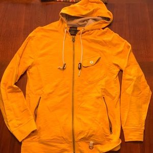 Yellow hooded sweatshirt, CPO Provisions